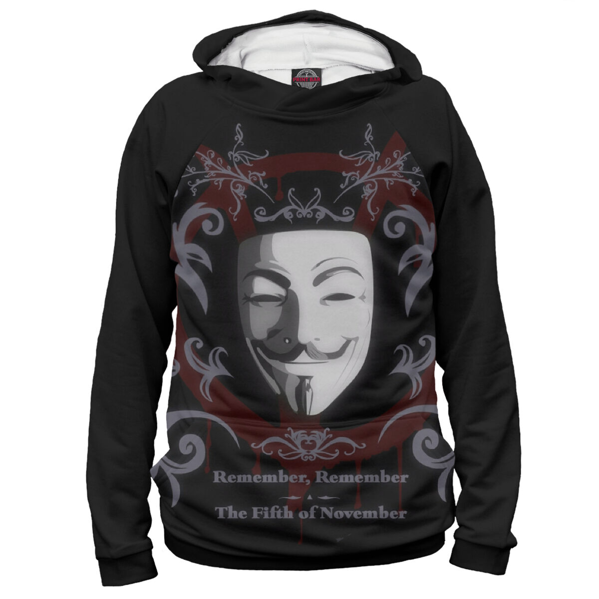 Женская вендетта. Толстовка худи v for Vendetta.