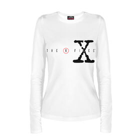 Женский лонгслив с принтом The X-Files logo ,  |  | 