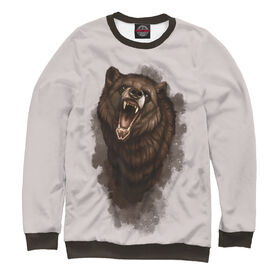 Мужской свитшот 3D с принтом Бурый медведь в Санкт-Петербурге,  |  | Тематика изображения на принте: 
