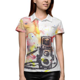 Женская рубашка поло 3D с принтом Камера в Белгороде,  |  | 