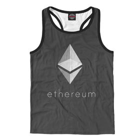 Мужская майка борцовка 3D с принтом Ethereum ETH в Петрозаводске, Кулирная гладь (кулирка), плотность 195 гр/кв.м.; Состав: 100% полиэстер | Ткань кулирная гладь – это одна из самых долговечных и стойких к износу тканей, она обладает хорошей прочностью и воздухопроницаемостью.<br><br>
		Кулирная гладь – универсальная ткань. Сшитая из нее одежда получается легкая и удобная, ткань великолепно смотрится как в свободном, так и в облегающем покрое одежды.
		Главное достоинство – одежда позволяет телу дышать. Это качество ткани подходит для изготовления одежды для всех времен года, особенно для жаркого лета, именно поэтому мы используем кулирку для пошива маек.  | Тематика изображения на принте: 