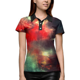 Женская рубашка поло 3D с принтом Dye color в Курске,  |  | 