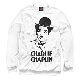 Мужской свитшот 3D с принтом Чарли Чаплин в Курске,  |  | Тематика изображения на принте: 
