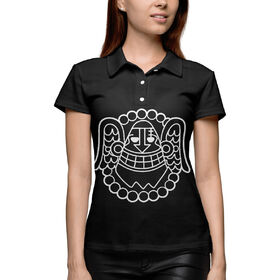 Женская рубашка поло 3D с принтом Урог флаг ,  |  | Тематика изображения на принте: 