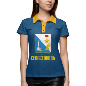 Женская рубашка поло 3D с принтом Севастополь ,  |  | 