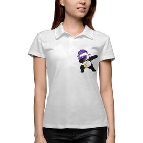 Женская рубашка поло 3D с принтом Panda dab в Кировске,  |  | 