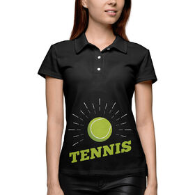 Женское поло 3D с принтом Теннис в Санкт-Петербурге,  |  | 