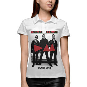 Женская рубашка поло 3D с принтом Delta Machine Tour 2013 ,  |  | 