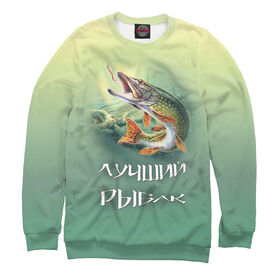 Мужской свитшот 3D с принтом Лучший рыбак в Курске,  |  | Тематика изображения на принте: 
