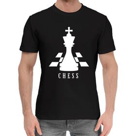 Мужская хлопковая футболка с принтом Chess в Белгороде,  |  | 