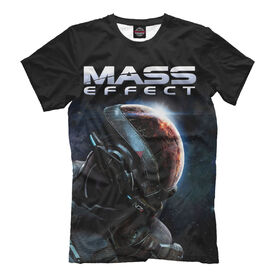 Мужская футболка 3D с принтом Mass Effect в Тюмени, Выбор из 3-х типов ткани | <ul>
<li>Обычная ткань — интерлок, спортивный трикотаж. Плотность 140 г/м.кв. Состав: 100% полиэстер</li>
<li>Премиум ткань — джерси, мягкий трикотаж. Плотность 180 г/м.кв. Состав: 97% полиэстер, 3% эластан</li>
<li>Люкс ткань — кулирка, наиболее плотная и долговечня ткань. Плотность 210 г/м.кв. Состав: 97% полиэстер, 3% эластан</li>
</ul> | 