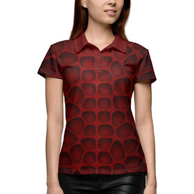Женская рубашка поло 3D с принтом Шкура дракона в Курске,  |  | 