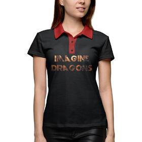 Женская рубашка поло 3D с принтом Imagine Dragons в Новосибирске,  |  | 