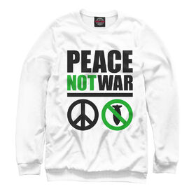 Мужской свитшот 3D с принтом Peace Not War в Санкт-Петербурге,  |  | 