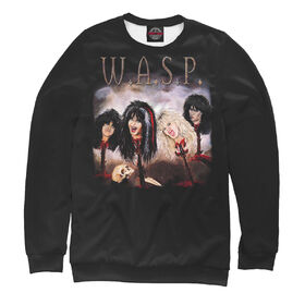 Женский свитшот 3D с принтом W.A.S.P. band в Санкт-Петербурге,  |  | 