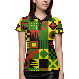 Женская рубашка поло 3D с принтом Ямайка в Курске,  |  | 