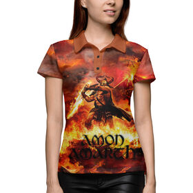 Женское поло 3D с принтом Amon Amarth ,  |  | 