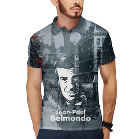 Мужская рубашка поло 3D с принтом Jean-Paul Belmondo ,  |  | Тематика изображения на принте: 