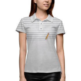 Женская рубашка поло 3D с принтом Drawing a Line в Кировске,  |  | 