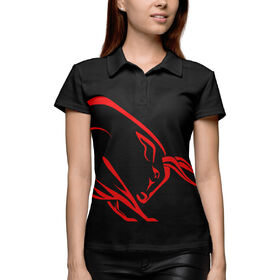 Женская рубашка поло 3D с принтом RED BULL в Кировске,  |  | 