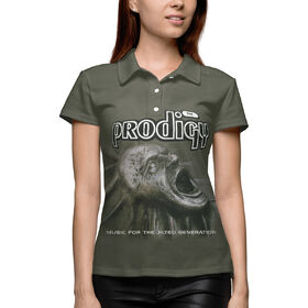 Женская рубашка поло 3D с принтом The Prodigy Music for the jilted generation ,  |  | 