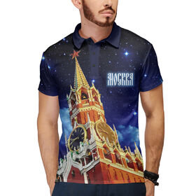 Мужское поло 3D с принтом Спасская башня в Санкт-Петербурге,  |  | 