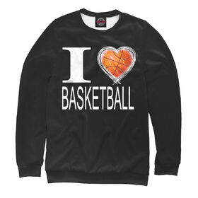 Мужской свитшот 3D с принтом I Love Basketball Black ,  |  | 