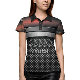 Женское поло 3D с принтом Audi Metal ,  |  | Тематика изображения на принте: 