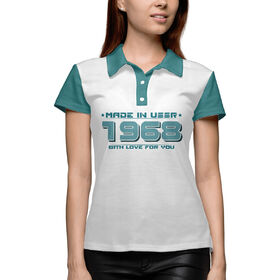 Женская рубашка поло 3D с принтом Made in USSR 1968 ,  |  | 