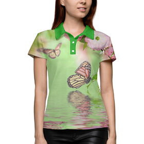 Женская рубашка поло 3D с принтом Нежность ,  |  | 