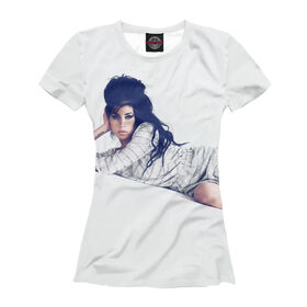 Женская футболка 3D с принтом Amy Winehouse в Курске, Выбор из трех типов ткани | <ul> <li>Обычная ткань — интерлок, спортивный трикотаж. Плотность 140 г/м.кв. Состав: 100% полиэстер</li> <li>Премиум ткань — джерси, мягкий трикотаж. Плотность 180 г/м.кв. Состав: 97% полиэстер, 3% эластан</li> <li>Люкс ткань — кулирка, наиболее плотная и долговечня ткань. Плотность 210 г/м.кв. Состав: 97% полиэстер, 3% эластан</li> </ul> | 