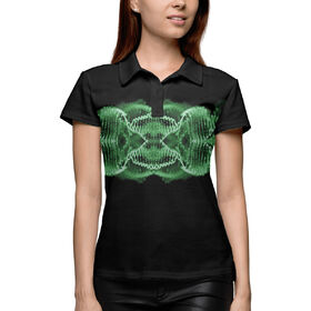 Женская рубашка поло 3D с принтом The Chemical Brothers в Кировске,  |  | Тематика изображения на принте: 