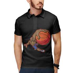 Мужское поло 3D с принтом Баскетбол в Петрозаводске,  |  | 