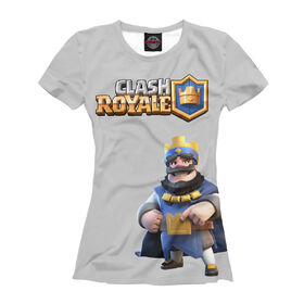 Женская футболка 3D с принтом Clash Royale в Новосибирске, Выбор из трех типов ткани | <ul> <li>Обычная ткань — интерлок, спортивный трикотаж. Плотность 140 г/м.кв. Состав: 100% полиэстер</li> <li>Премиум ткань — джерси, мягкий трикотаж. Плотность 180 г/м.кв. Состав: 97% полиэстер, 3% эластан</li> <li>Люкс ткань — кулирка, наиболее плотная и долговечня ткань. Плотность 210 г/м.кв. Состав: 97% полиэстер, 3% эластан</li> </ul> | 