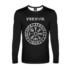 Мужской лонгслив с принтом Vegvisir в Рязани,  |  | 