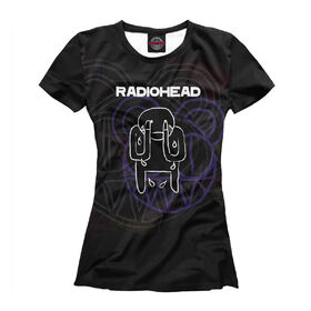 Женская футболка 3D с принтом Radiohead , Выбор из трех типов ткани | <ul> <li>Обычная ткань — интерлок, спортивный трикотаж. Плотность 140 г/м.кв. Состав: 100% полиэстер</li> <li>Премиум ткань — джерси, мягкий трикотаж. Плотность 180 г/м.кв. Состав: 97% полиэстер, 3% эластан</li> <li>Люкс ткань — кулирка, наиболее плотная и долговечня ткань. Плотность 210 г/м.кв. Состав: 97% полиэстер, 3% эластан</li> </ul> | 
