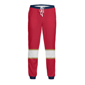 Мужские спортивные штаны с принтом Флорида Пантерз (форма) в Кировске,  |  | Тематика изображения на принте: 