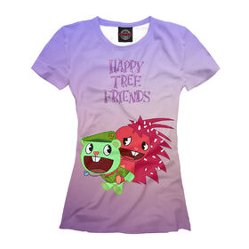 Женская футболка 3D Happy Tree Friends купить 