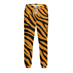 Мужские спортивные штаны с принтом Текстура плосатого тигра в Тюмени,  |  | 