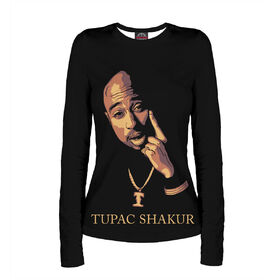 Женский лонгслив с принтом TUPAC SHAKUR в Рязани,  |  | 