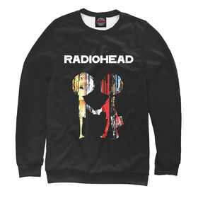 Свитшот 3D для мальчика с принтом Radiohead в Екатеринбурге, Сандвич,  плотность180 гр/кв. м.; Состав: 100% полиэстер | 	Карманы, капюшон, сетка в капюшоне<br>
		Ткань сандвич - ткань, специально разработанная для сублимационной печати. Снаружи это 100% полиэстеровый трикотаж, изнутри - 100% нежный хлопок.  Ткань мягкая, эластичная, хорошо держит форму. Ткань не мнется, гигиеничная, хорошо пропускает воздух, легко впитывает влагу, легко стирается и  быстро сохнет.  | Тематика изображения на принте: 