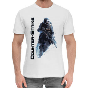 Мужская хлопковая футболка с принтом Counter-Strike в Кировске,  |  | 