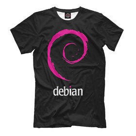 Мужская футболка 3D с принтом Debian Linux в Новосибирске, Выбор из 3-х типов ткани | <ul>
<li>Обычная ткань — интерлок, спортивный трикотаж. Плотность 140 г/м.кв. Состав: 100% полиэстер</li>
<li>Премиум ткань — джерси, мягкий трикотаж. Плотность 180 г/м.кв. Состав: 97% полиэстер, 3% эластан</li>
<li>Люкс ткань — кулирка, наиболее плотная и долговечня ткань. Плотность 210 г/м.кв. Состав: 97% полиэстер, 3% эластан</li>
</ul> | Тематика изображения на принте: 