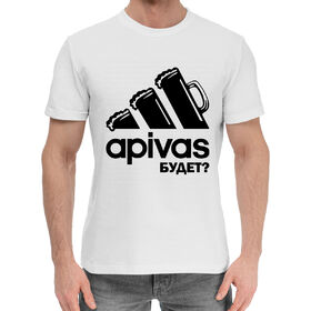 Мужская хлопковая футболка с принтом apivas будет? в Белгороде,  |  | 