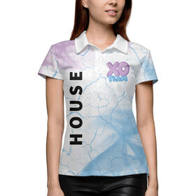 Женское поло 3D с принтом XO Team House ,  |  | Тематика изображения на принте: 