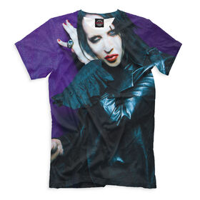 Мужская футболка 3D с принтом Marilyn Manson в Белгороде, Выбор из 3-х типов ткани | <ul>
<li>Обычная ткань — интерлок, спортивный трикотаж. Плотность 140 г/м.кв. Состав: 100% полиэстер</li>
<li>Премиум ткань — джерси, мягкий трикотаж. Плотность 180 г/м.кв. Состав: 97% полиэстер, 3% эластан</li>
<li>Люкс ткань — кулирка, наиболее плотная и долговечня ткань. Плотность 210 г/м.кв. Состав: 97% полиэстер, 3% эластан</li>
</ul> | 