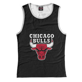 Майка 3D для девочки с принтом Chicago Bulls ,  |  | 