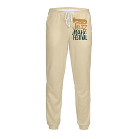 Мужские спортивные штаны с принтом Jazz ,  |  | Тематика изображения на принте: 