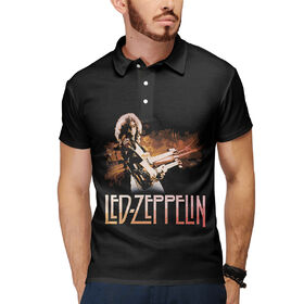 Мужское поло 3D с принтом Led Zeppelin ,  |  | 