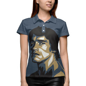 Женская рубашка поло 3D с принтом Железный Арни в Тюмени,  |  | 